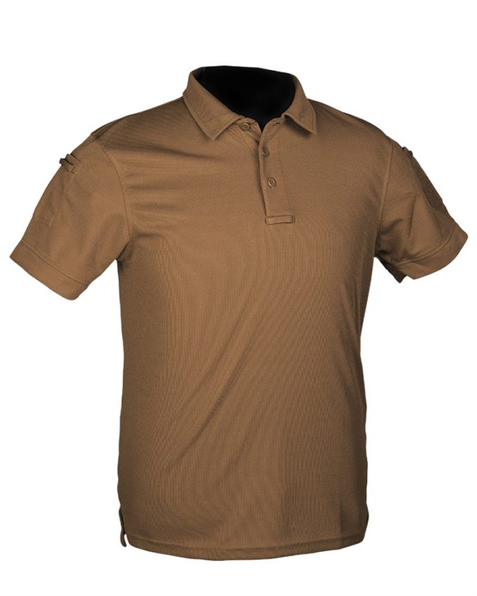 Mil-Tec Tactical Short Sleeve Polo Shirt Quick Dry DARK COYOTE